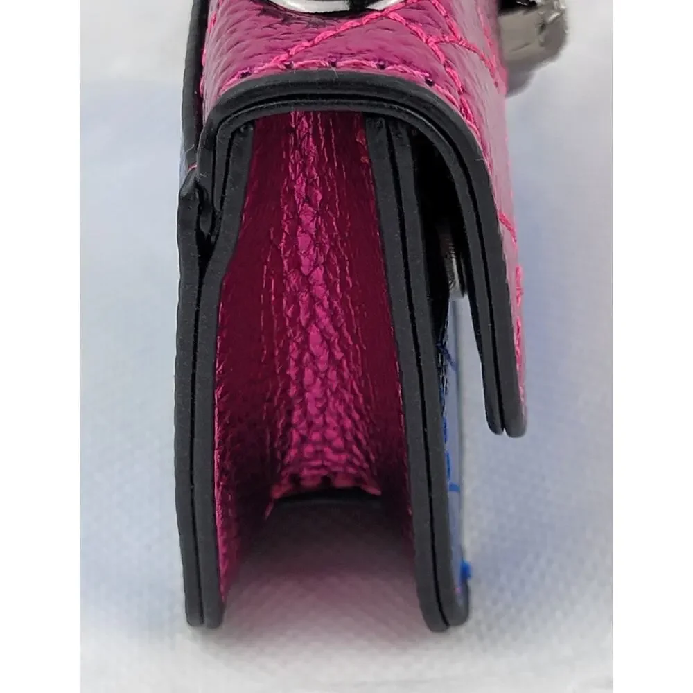 Designer Micro Mini Purse Metallic Pink Blue Crossbody Black Chain Bag Eagle New